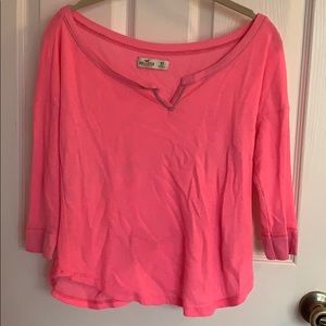 Hot pink Hollister long sleeve shirt!
